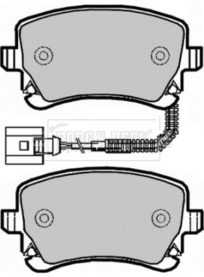 BORG & BECK Комплект тормозных колодок, дисковый тормоз BBP1939